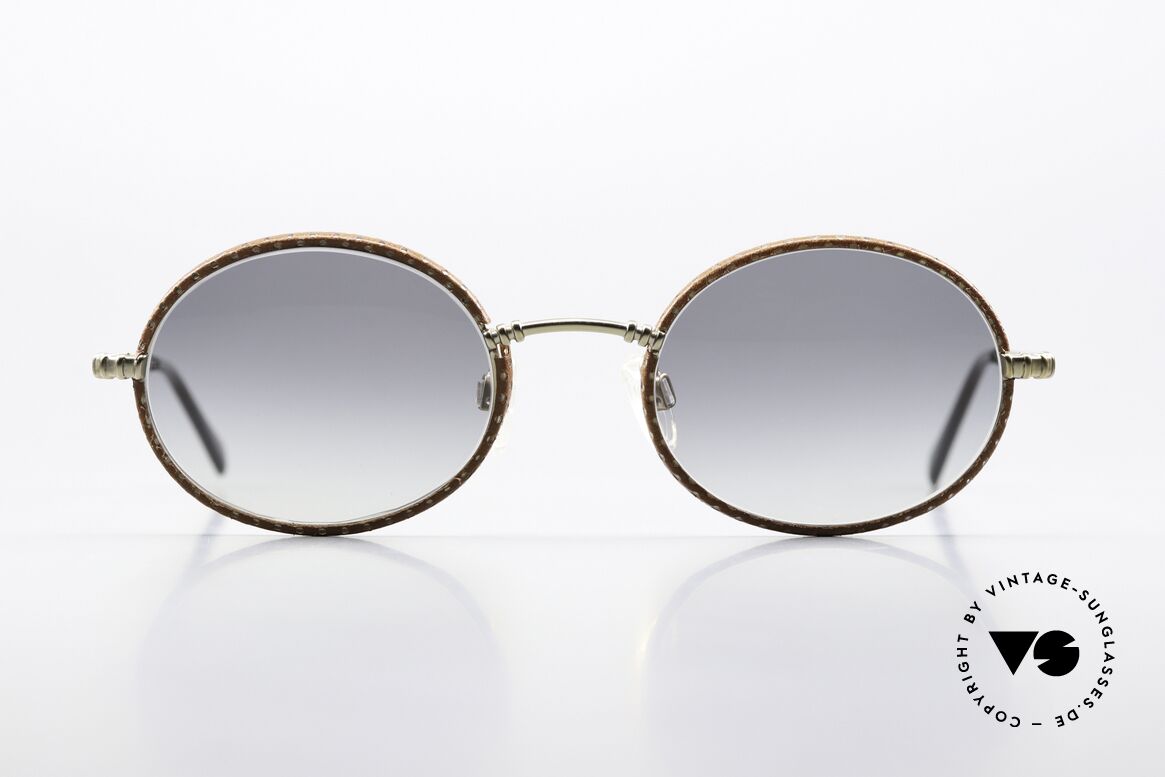Giorgio Armani 223 90er Brille Mit Lederüberzug, absoluter Klassiker in Farbe & Form; zeitlos elegant, Passend für Herren und Damen