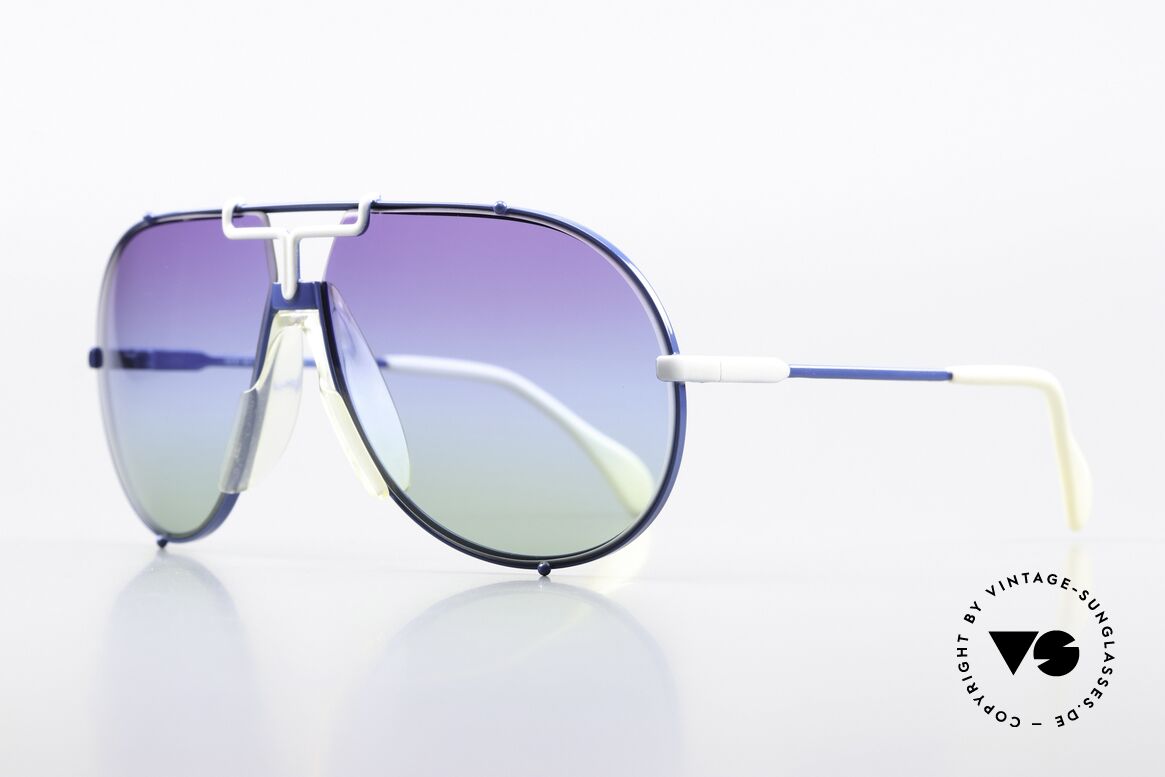 Cazal 901 Targa Design 80er Brille Neues Sonnenglas, col. 313 mit neuen tricolor Sonnengläsern, Passend für Herren und Damen
