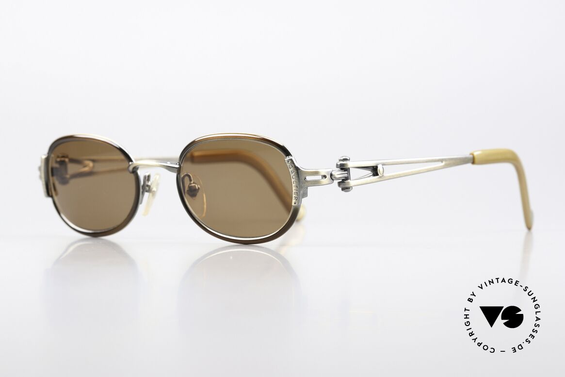 Jean Paul Gaultier 56-0004 Ovale Sonnenbrille Von 1996, herausragende Verarbeitungsqualität (made in Japan), Passend für Herren und Damen
