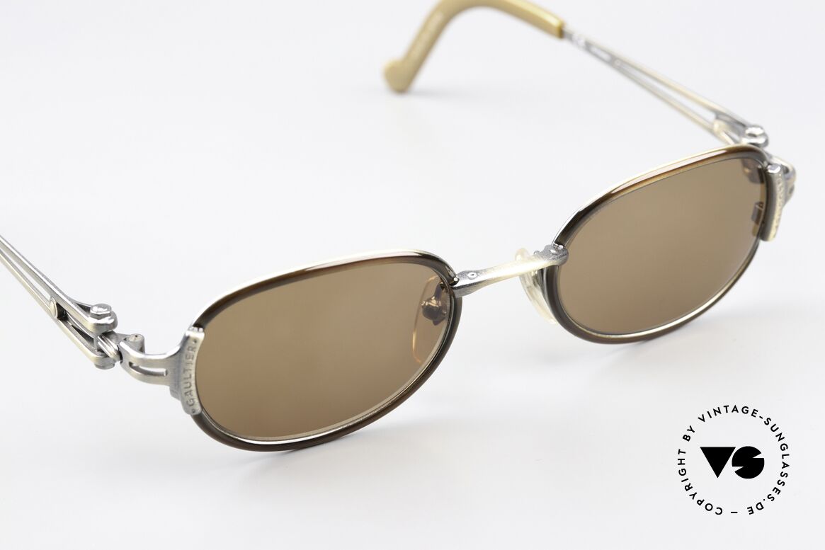 Jean Paul Gaultier 56-0004 Ovale Sonnenbrille Von 1996, ungetragenes Modell von 1996 mit original JPG Etui, Passend für Herren und Damen
