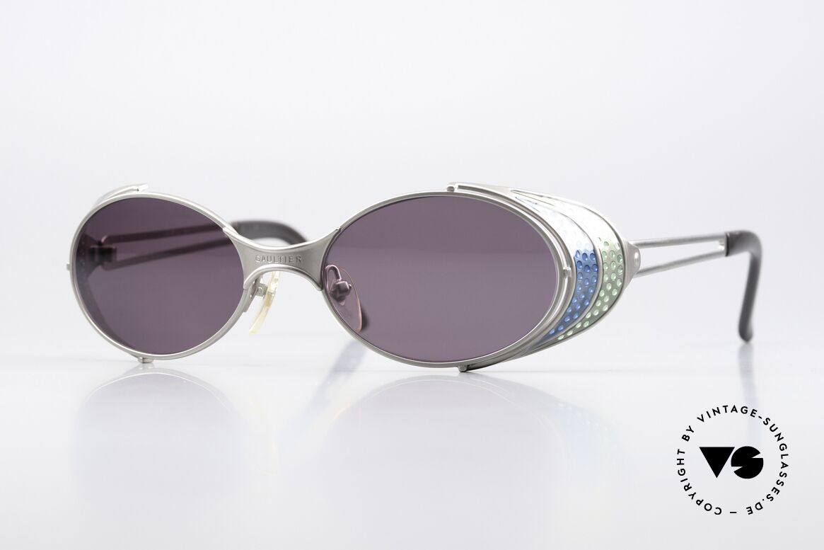 Jean Paul Gaultier 56-7109 90er Steampunk Sonnenbrille, vintage JEAN PAUL GAULTIER Sonnenbrille von 1996, Passend für Herren und Damen