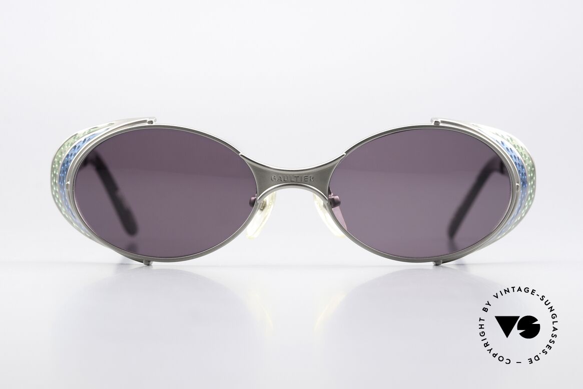 Jean Paul Gaultier 56-7109 90er Steampunk Sonnenbrille, 'Steampunk-Sonnenbrille' des exzentrischen Designers, Passend für Herren und Damen