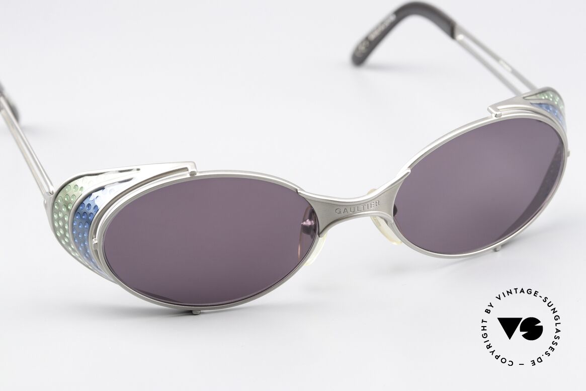 Jean Paul Gaultier 56-7109 90er Steampunk Sonnenbrille, ungetragenes Einzelstück für Kunst- und Modeliebhaber, Passend für Herren und Damen