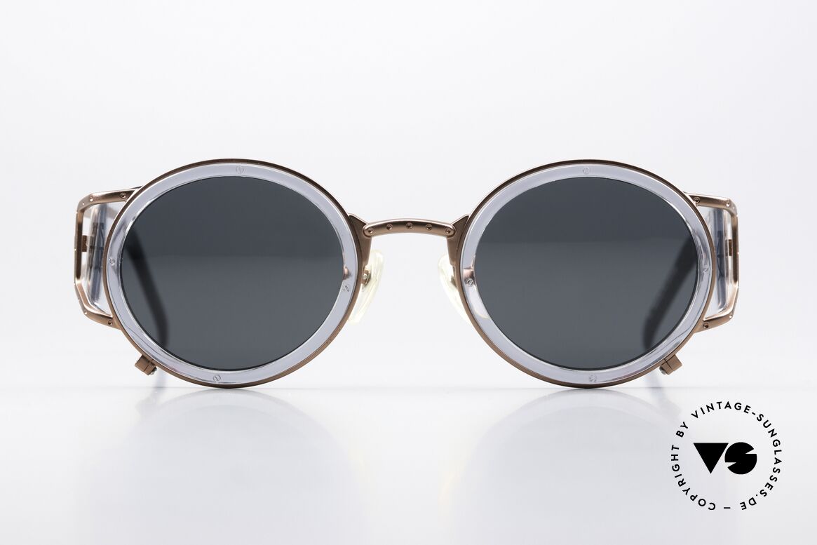 Jean Paul Gaultier 58-6201 Designer Steampunk Brille, äußerst kreatives Rahmendesign und Farbgestaltung, Passend für Herren und Damen