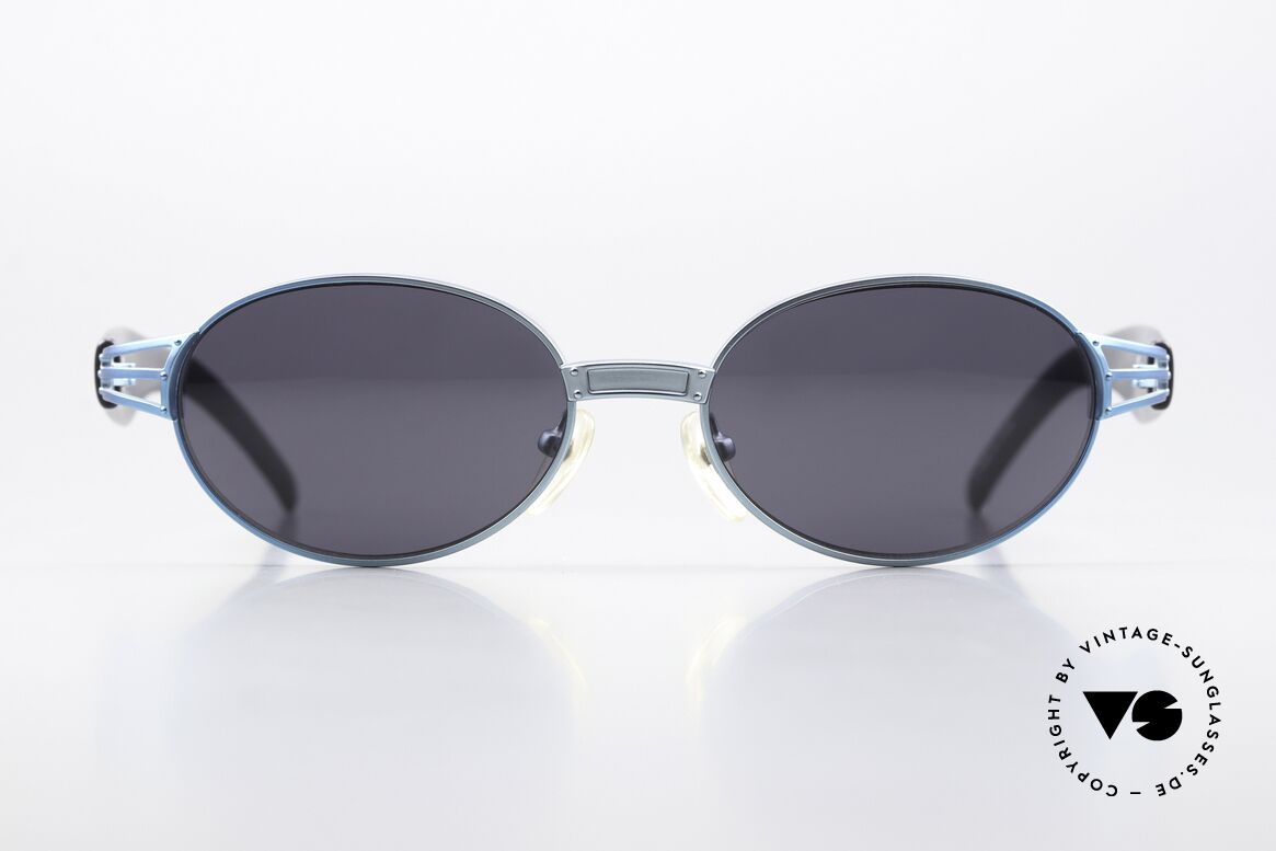 Jean Paul Gaultier 58-7203 Türkis Metallic Brille 1999, äußerst kreatives Rahmendesign und Farbgestaltung, Passend für Herren und Damen