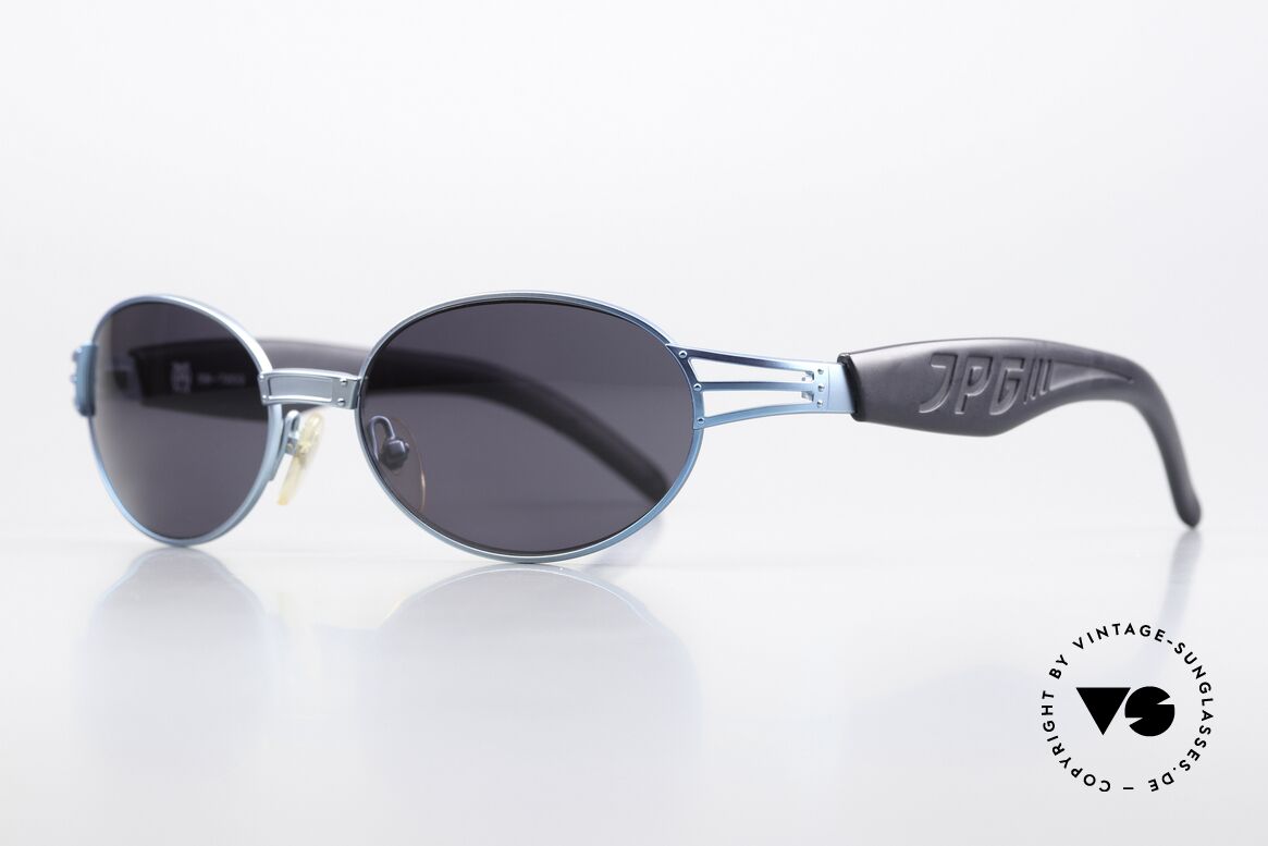 Jean Paul Gaultier 58-7203 Türkis Metallic Brille 1999, tolle Metall-Kunststoff-Kombination & Kolorierung, Passend für Herren und Damen