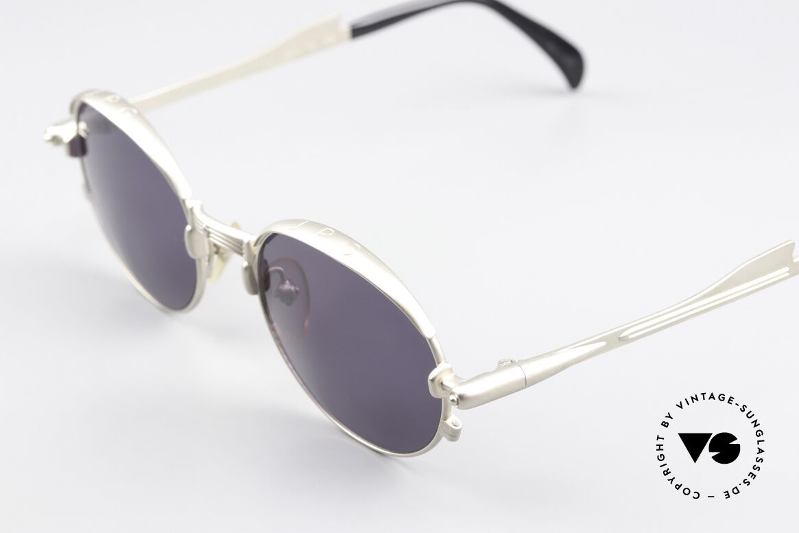Jean Paul Gaultier 56-4175 Ultra Rare Sonnenbrille 1997, Farbcode 2: frame = 'silver matte', lenses = 'blue smoke', Passend für Herren und Damen