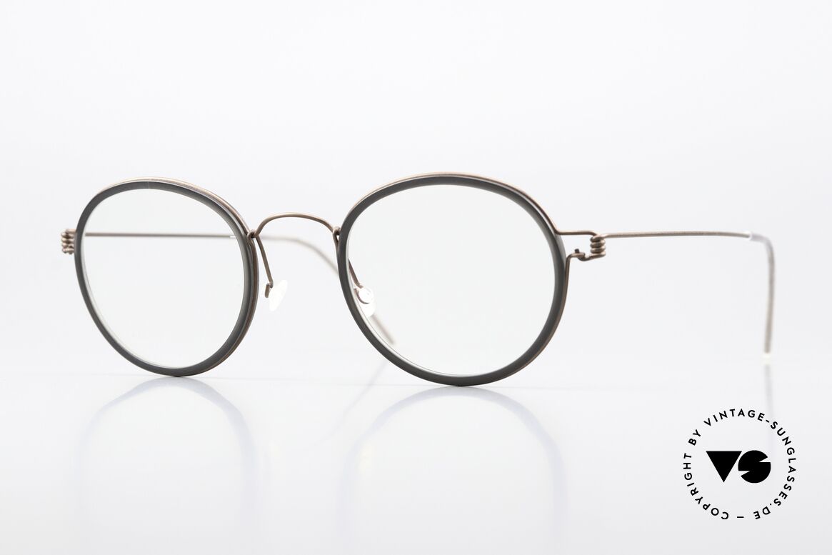 Lindberg Lex 47 Air Titan Rim Designerbrille Matt Bronze, Pantobrille von Lindberg aus der Air Titanium Rim Serie, Passend für Herren und Damen