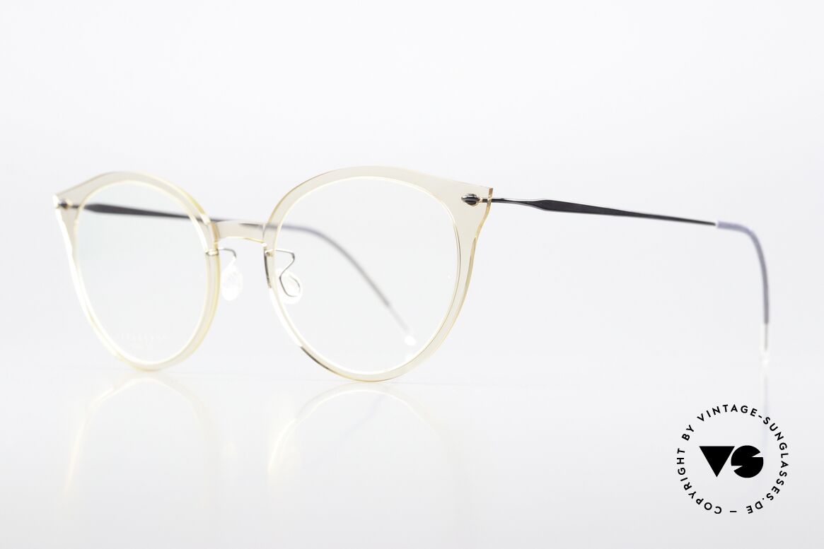 Lindberg 6548 NOW Edle Damenbrille Cateye Stil, sehr hochwertiges Compositematerial mit Titanbügeln, Passend für Damen
