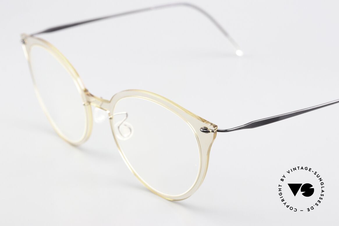 Lindberg 6548 NOW Edle Damenbrille Cateye Stil, hauchdünne semi-transparente Front: Leichtigkeit pur, Passend für Damen