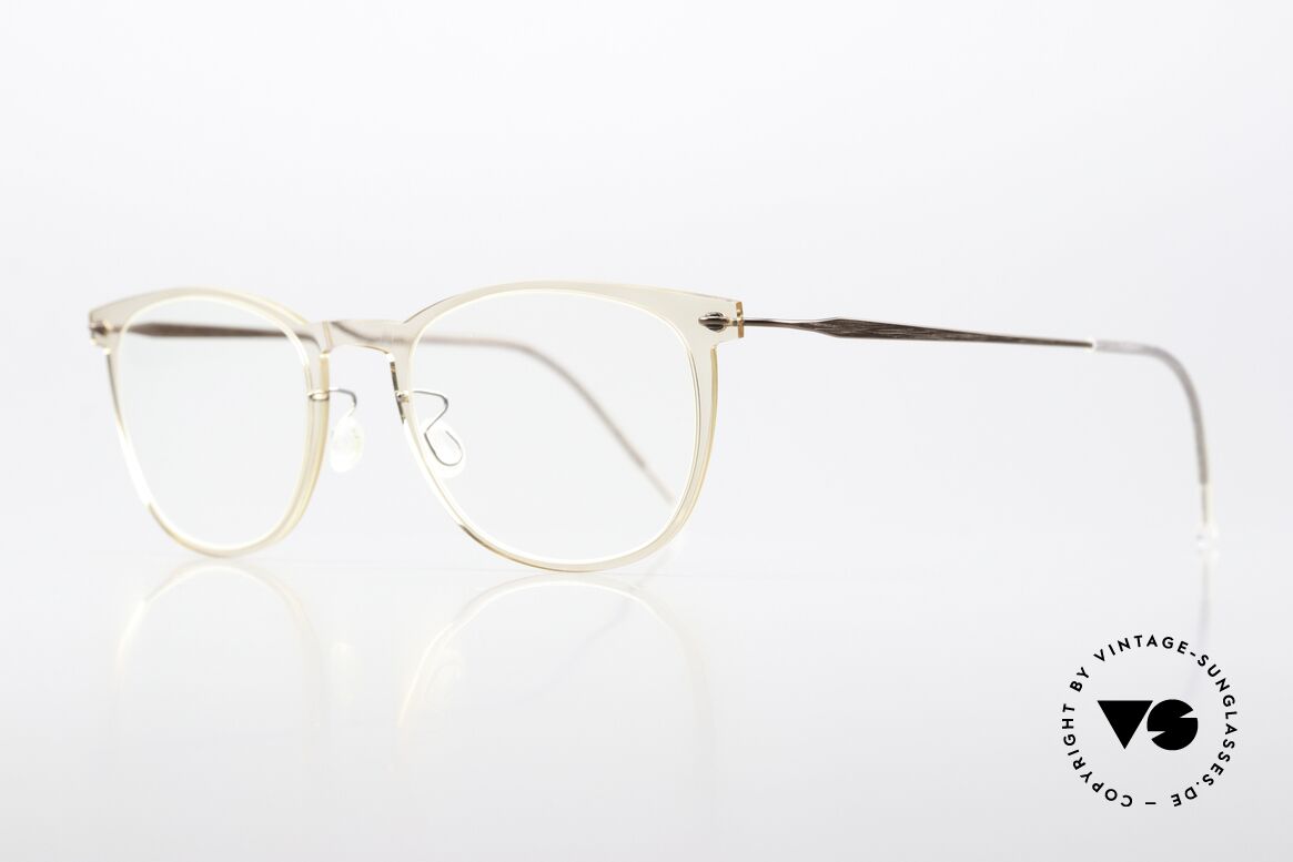 Lindberg 6529 47 NOW Edle Damenbrille Transparent, sehr hochwertiges Compositematerial mit Titanbügeln, Passend für Damen
