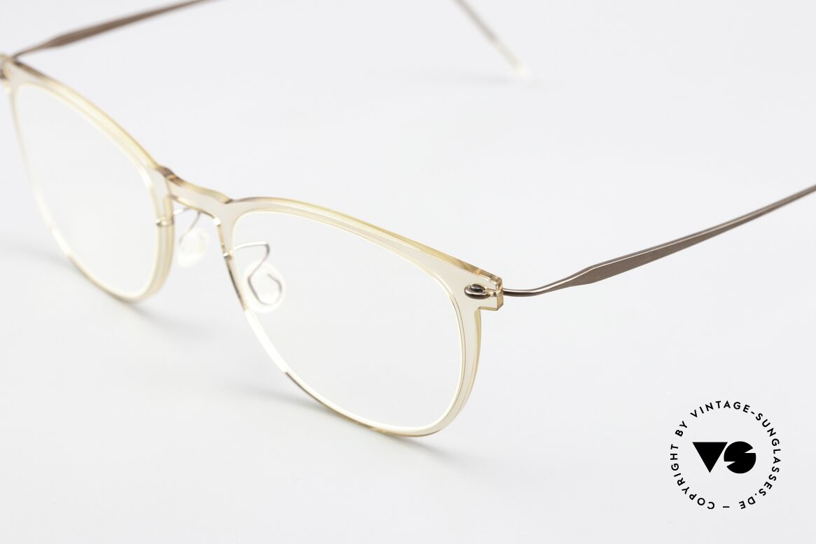Lindberg 6529 47 NOW Edle Damenbrille Transparent, hauchdünne semi-transparente Front: Leichtigkeit pur, Passend für Damen