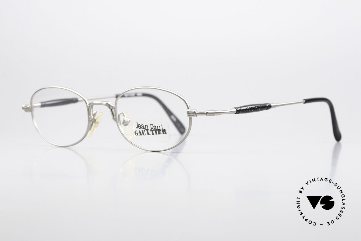 Jean Paul Gaultier 55-7202 Titanium Vintage Brille 90er, leichter TitaniumRahmen, Größe 47/19, made in Japan, Passend für Herren und Damen