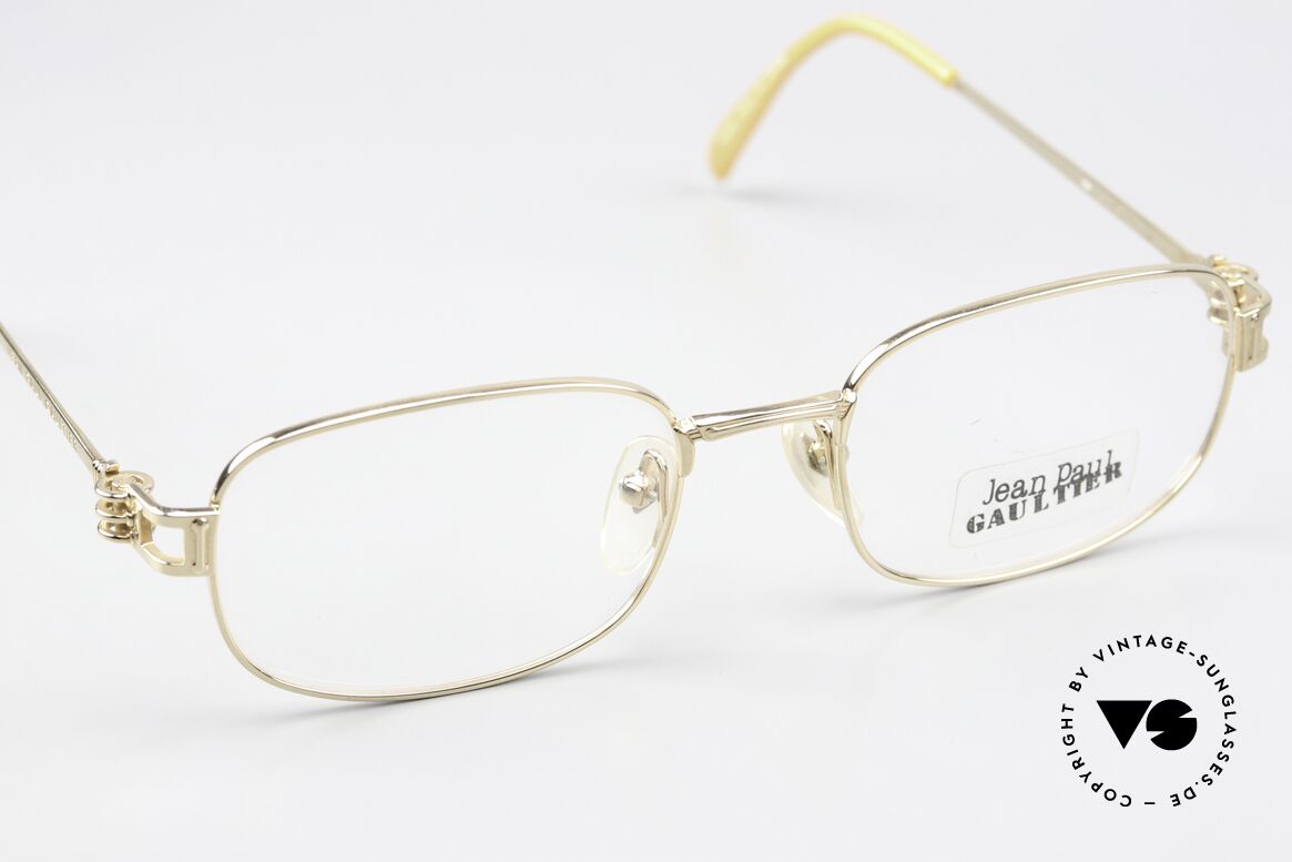 Jean Paul Gaultier 55-6107 Vergoldete Designerbrille, KEINE Retromode, sondern ein 30 Jahre altes Original, Passend für Herren und Damen