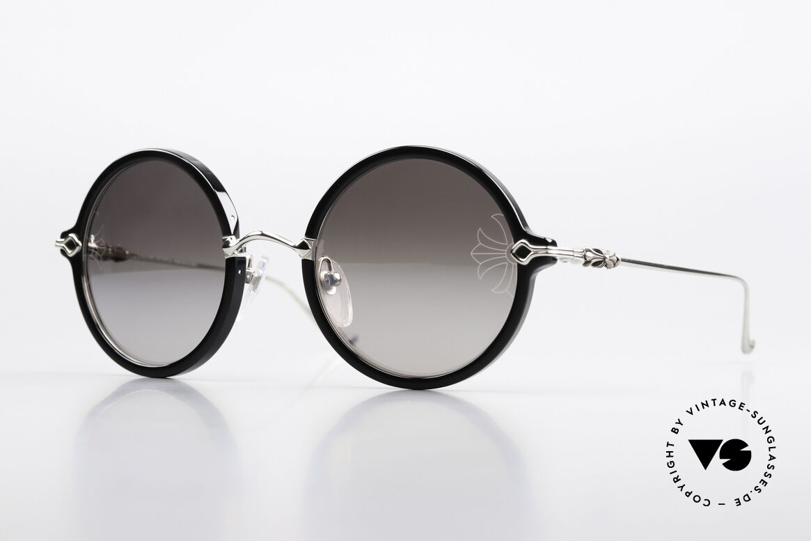 Chrome Hearts Moist Rockstar Sonnenbrille 2017, runde Chrome Hearts Moist Sonnenbrille von 2017, Passend für Herren und Damen