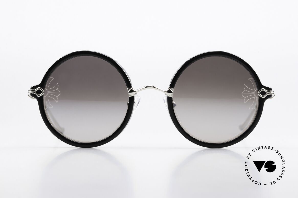 Chrome Hearts Moist Rockstar Sonnenbrille 2017, 'Fleur de Lis' Dekoration & aus 925 Sterling Silber, Passend für Herren und Damen