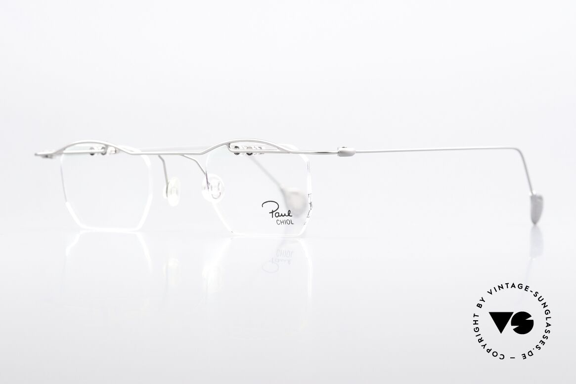 Paul Chiol 02 Randlosbrille Mit Oberbalken, somit ist die Glasform auch änderbar (z.B. in 'rund'), Passend für Herren und Damen