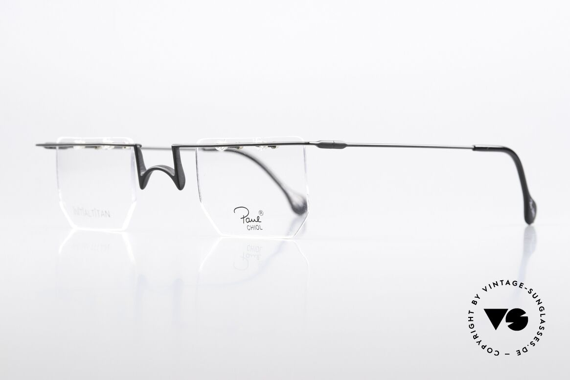 Paul Chiol 2021 Architekten Brille Eckig, Titan-Rahmen im Bauhaus Stil (Kunst und Handwerk), Passend für Herren und Damen
