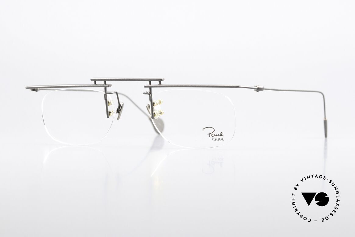 Paul Chiol 09 Eckige Architekten Brille, Insider vintage Brille von PAUL CHIOL (aka Initial), Passend für Herren und Damen