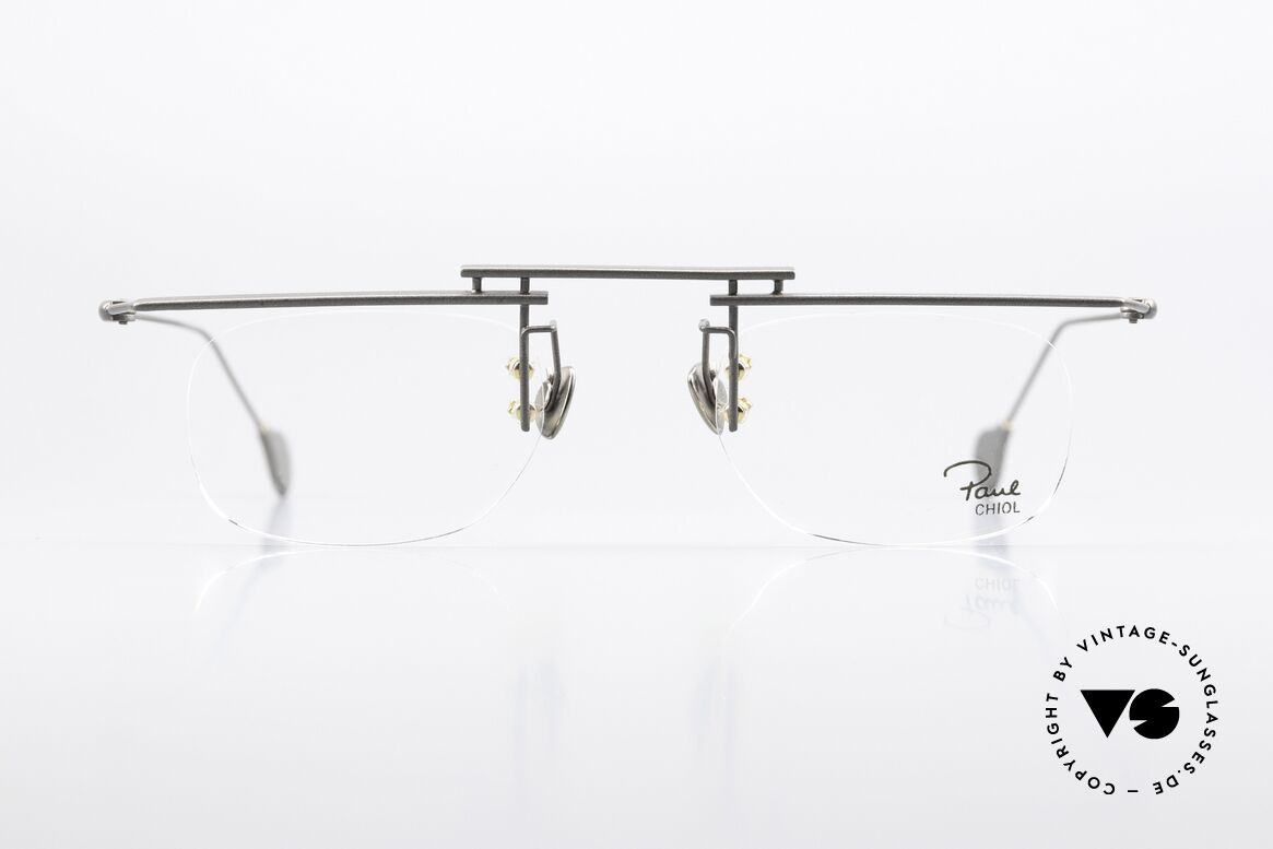 Paul Chiol 09 Eckige Architekten Brille, die Kleinstserie wurde von 1998 bis 2005 produziert, Passend für Herren und Damen