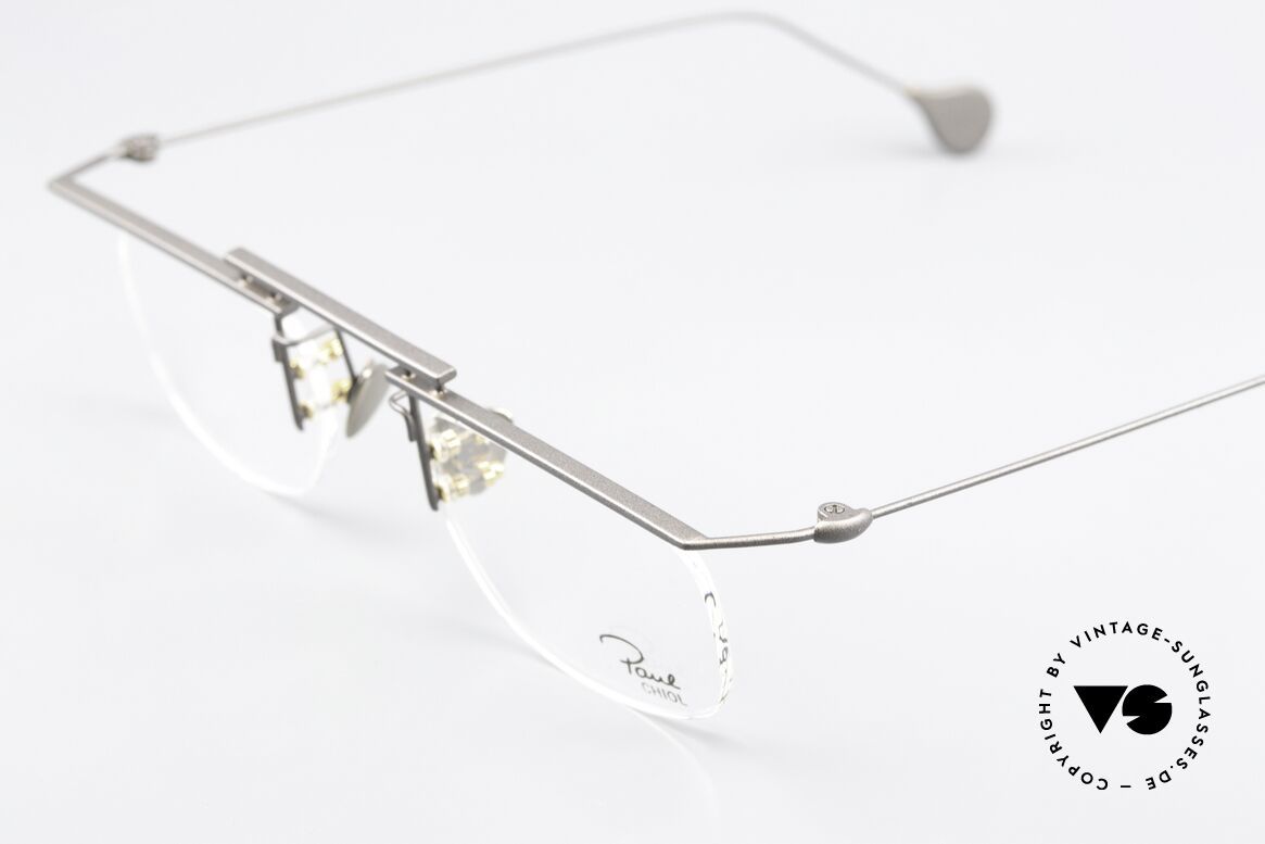 Paul Chiol 09 Eckige Architekten Brille, Gläser sind mit kleinen Schrauben am Rahmen fixiert, Passend für Herren und Damen