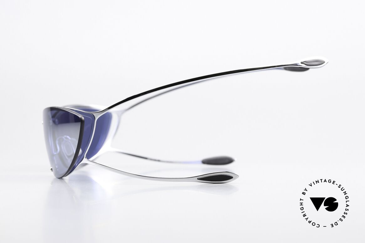 Parasite Sporn Star Futuristische Sonnenbrille, charakteristische Doppelbügel = Haltesystem 'STEREO', Passend für Herren und Damen