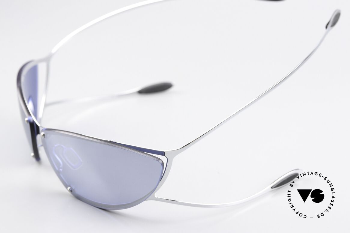 Parasite Sporn Star Futuristische Sonnenbrille, Modell Sporn Star ist von 2005 (ungetragen & mit Etui), Passend für Herren und Damen
