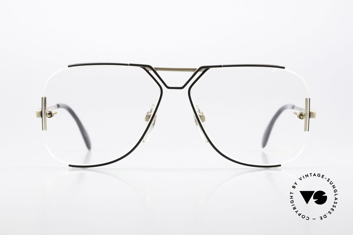 Cazal 722 Herren Designerbrille 1984, feiner, halb offener Metallrahmen (echtes Unikat), Passend für Herren