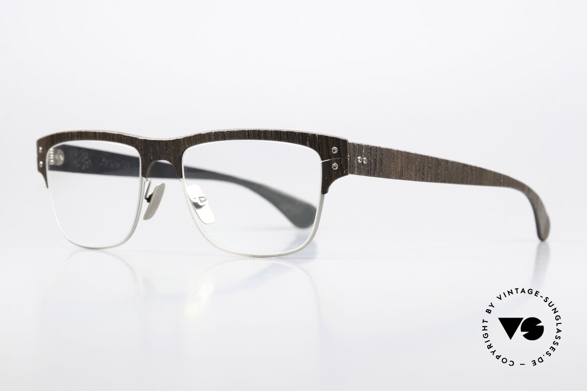 Lucas de Stael Nemus 14 Brille Aus Naturprodukten, Naturprodukt mit Leder-Überzug (Connoisseur-Brille), Passend für Herren