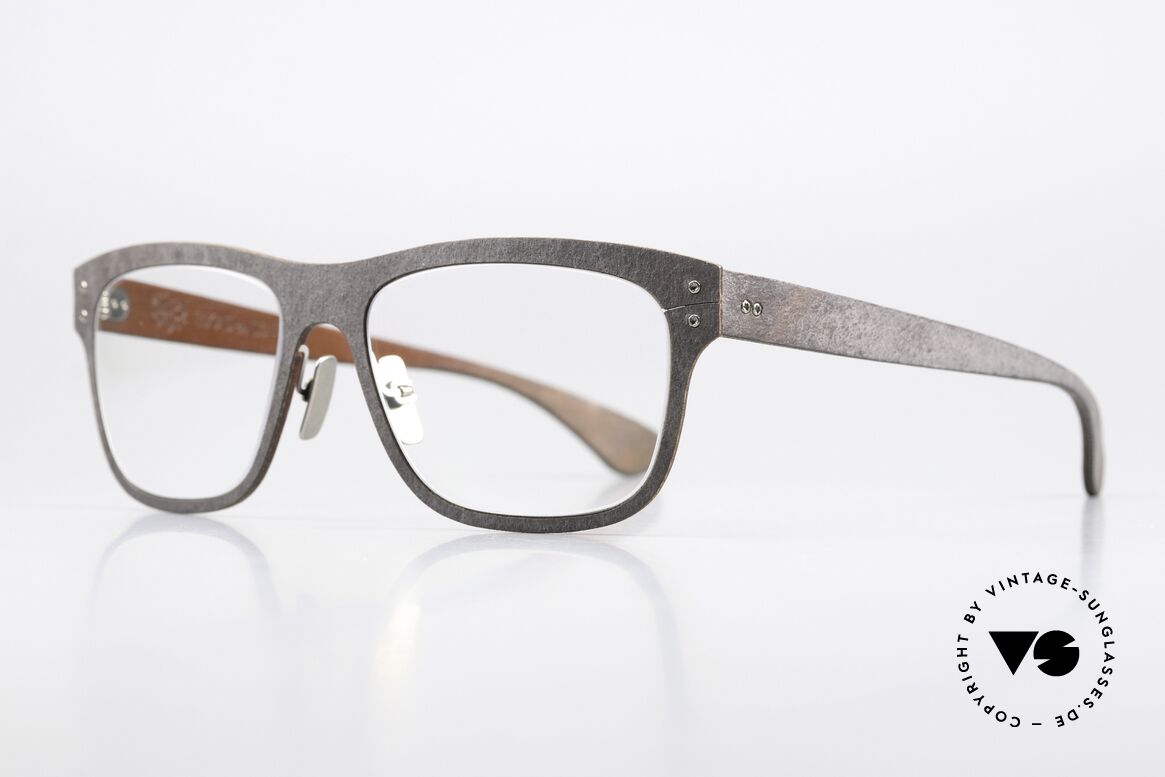 Lucas de Stael Stratus Thin 10 Luxusbrille Mit Lederüberzug, Luxusmodell mit Leder-Überzug (Connoisseur-Brille), Passend für Herren