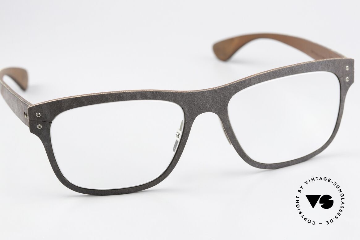 Lucas de Stael Stratus Thin 10 Luxusbrille Mit Lederüberzug, ungetragen von 2017; Lieferung in einem de Staël Etui, Passend für Herren