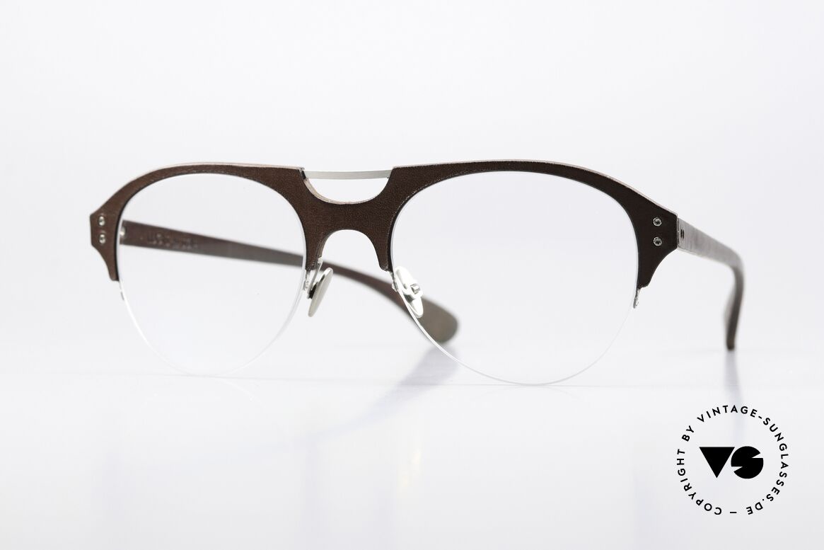 Lucas de Stael Minotaure Thin 16 Aviator Brille Halb Randlos, LUCAS de STAËL, Minotaure Nylor MTN16, Gr. 51/20, Passend für Herren und Damen