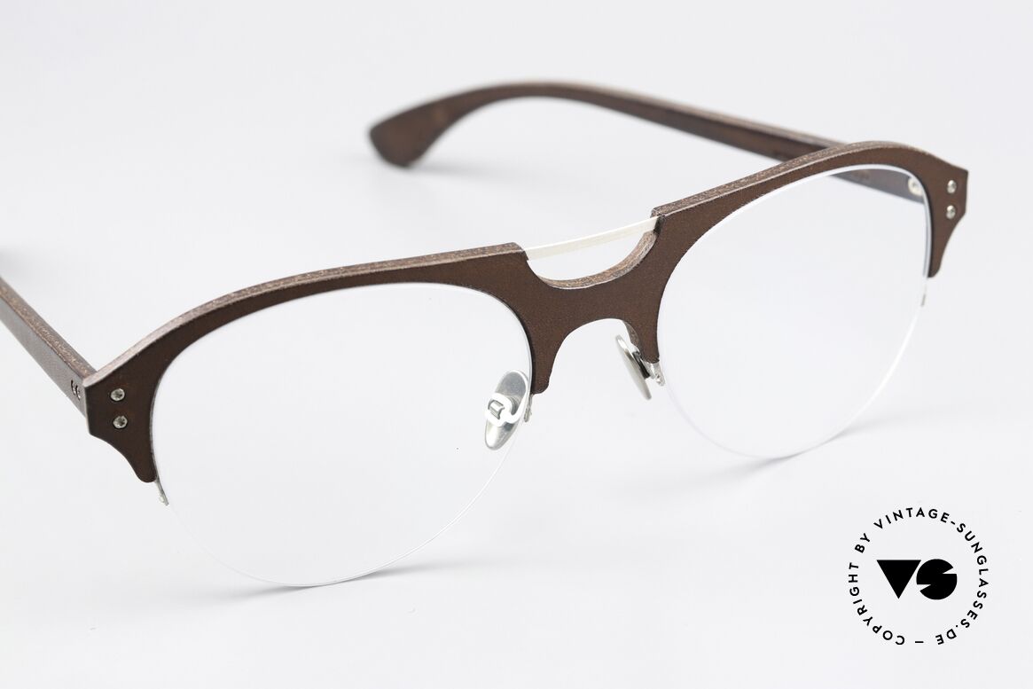 Lucas de Stael Minotaure Thin 16 Aviator Brille Halb Randlos, ungetragen von 2018; Lieferung in einem de Staël Etui, Passend für Herren und Damen