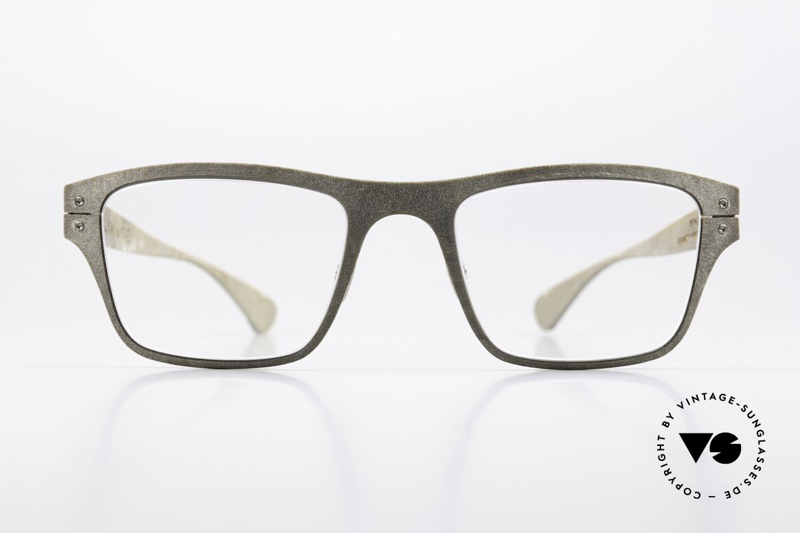 Lucas de Stael Petrus P07 Perlschiefer Leder Brille, eine einzigartige Designerbrille; handmade in France, Passend für Herren