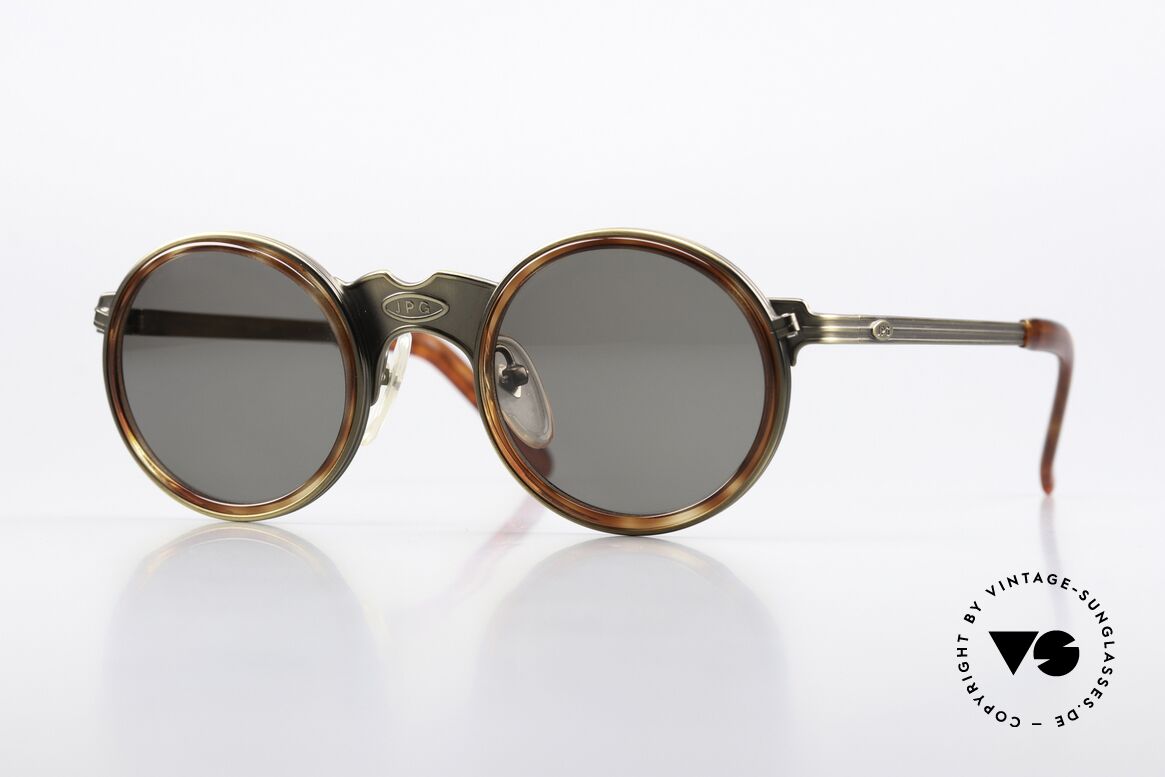 Jean Paul Gaultier 56-3272 Ultra Rare Runde 90er Brille, runde vintage Sonnenbrille von Jean Paul Gaultier, Passend für Herren und Damen