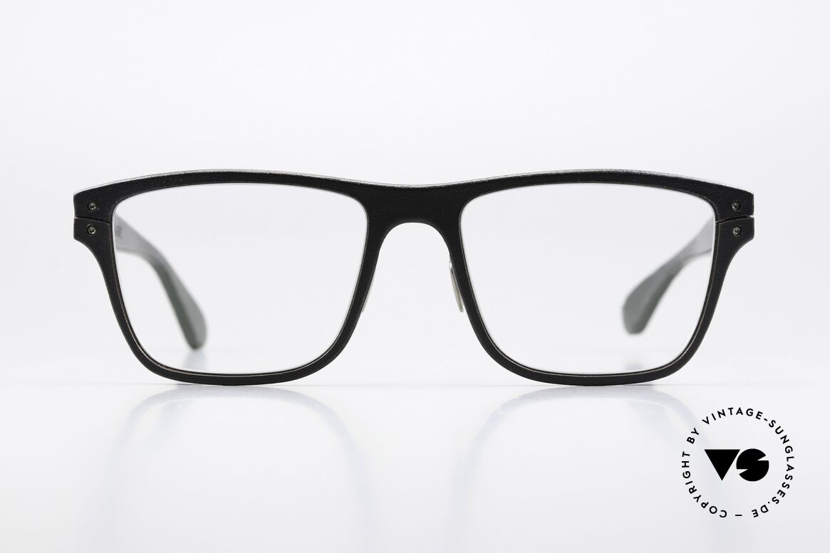 Lucas de Stael Minotaure MR 01 Leder Naturbrille Herren, eine klassische Designerbrille; handmade in France, Passend für Herren