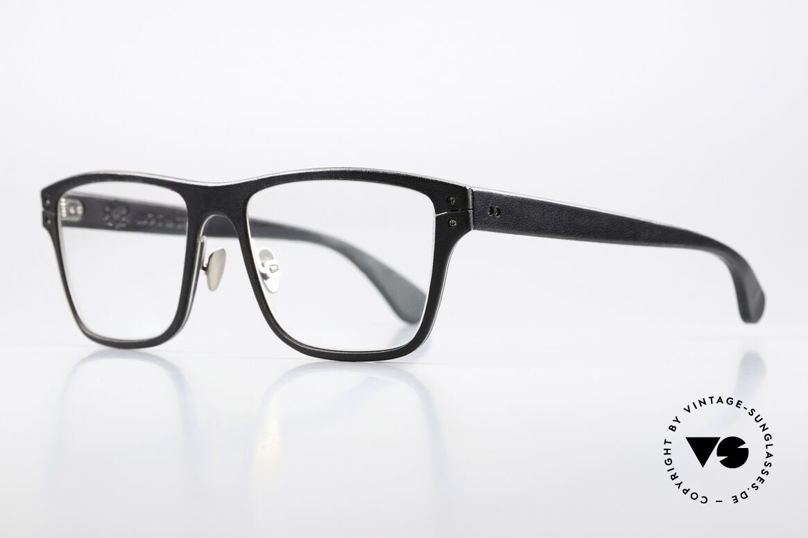 Lucas de Stael Minotaure MR 01 Leder Naturbrille Herren, Luxusmodell mit Leder-Überzug (Connoisseur-Brille), Passend für Herren