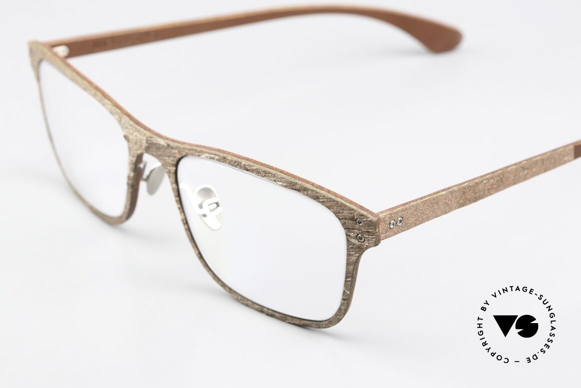 Lucas de Stael Stratus Thin 02 Copper Granite Leder Braun, Stratus Thin Collection mit adjustierbaren Nasenpads, Passend für Herren