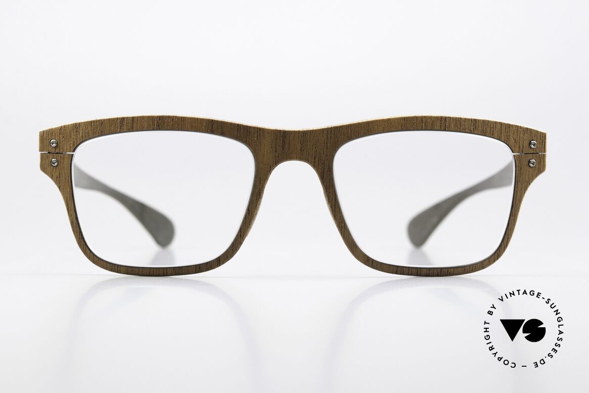Lucas de Stael Nemus 22 Walnuss Braunes Rindsleder, eine klassische Herren-Brille; handmade in France, Passend für Herren