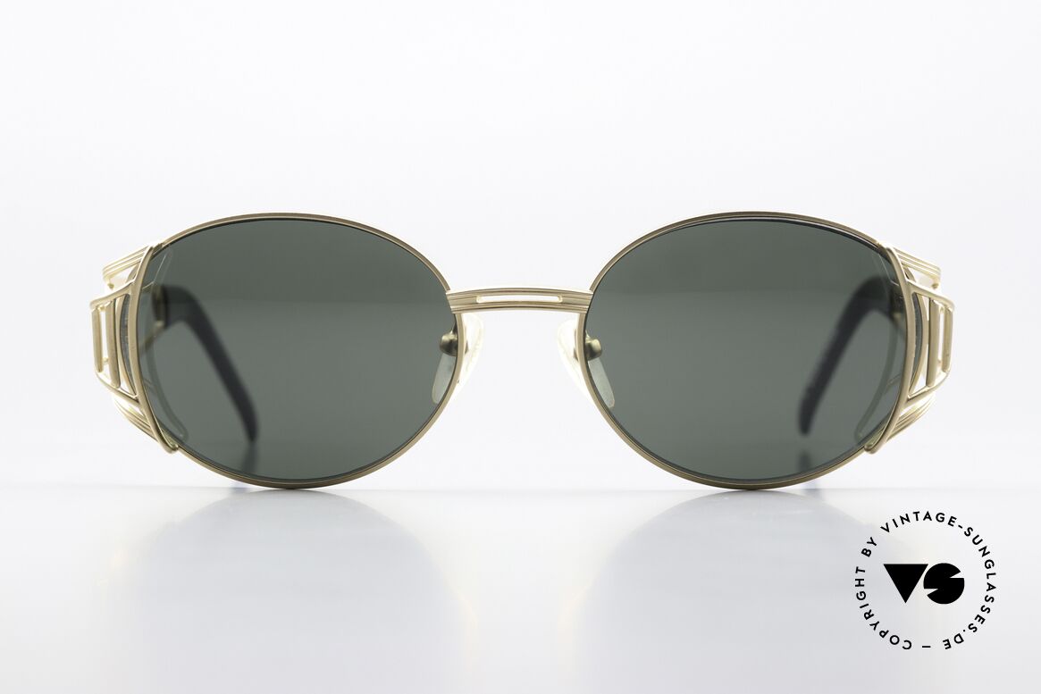 Jean Paul Gaultier 58-6102 True Vintage Sonnenbrille, Designer-Sonnenbrille von 1997 in col. 1 mattgold, Passend für Herren und Damen