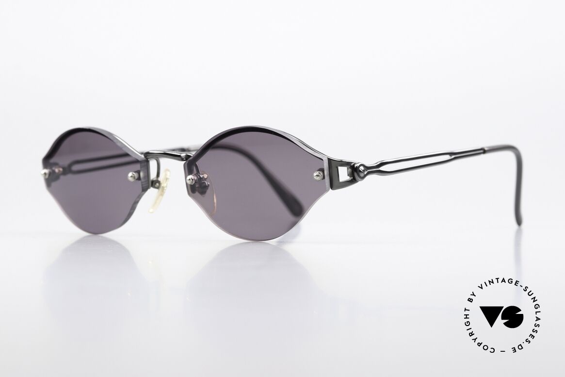 Jean Paul Gaultier 56-7111 Randlose Sonnenbrille 90er, ein Designer-Stück eben in 'gunmetal' (Top-Qualität), Passend für Herren und Damen