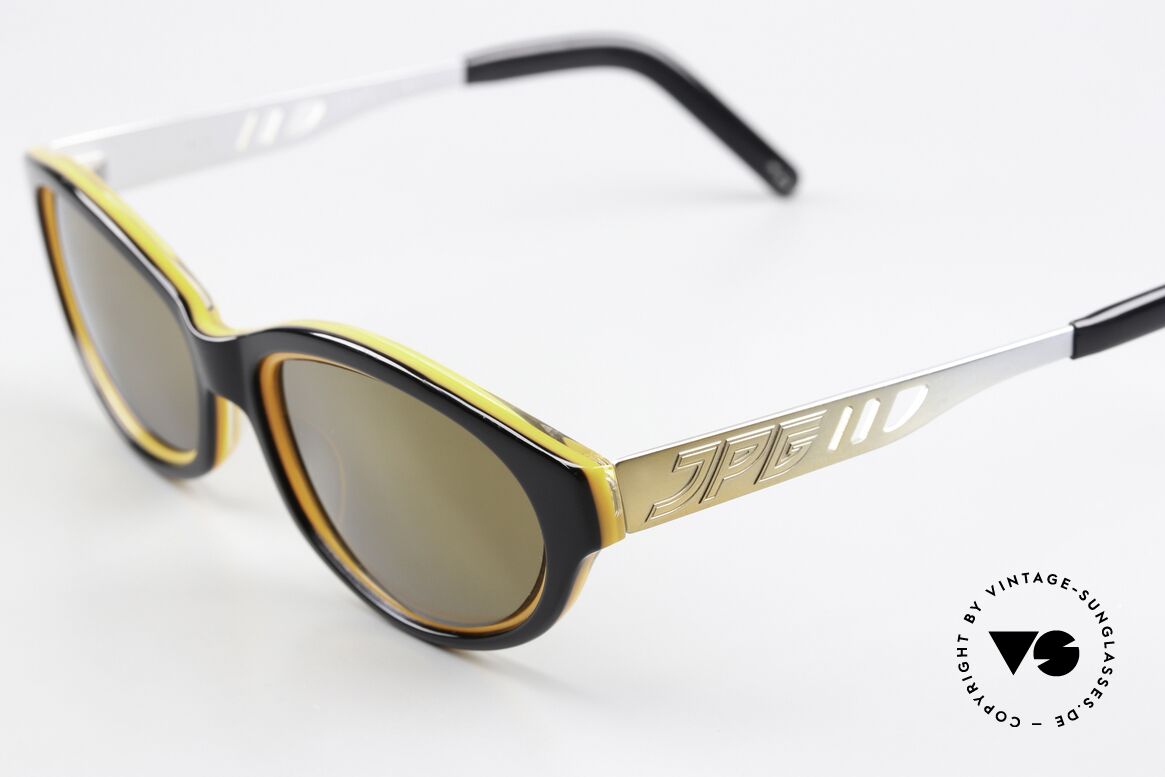 Jean Paul Gaultier 58-7204 Gold Verspiegelte Brille 1999, zudem gold-verspiegelte Sonnengläser (100% UV), Passend für Herren und Damen