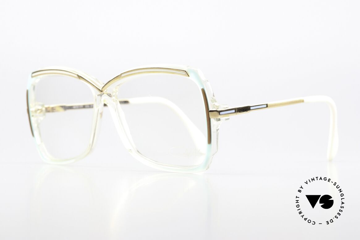 Cazal 177 Hingucker Designerbrille 80s, Rahmen: kristall-türkis-weiss-gold (Designerstück), Passend für Damen