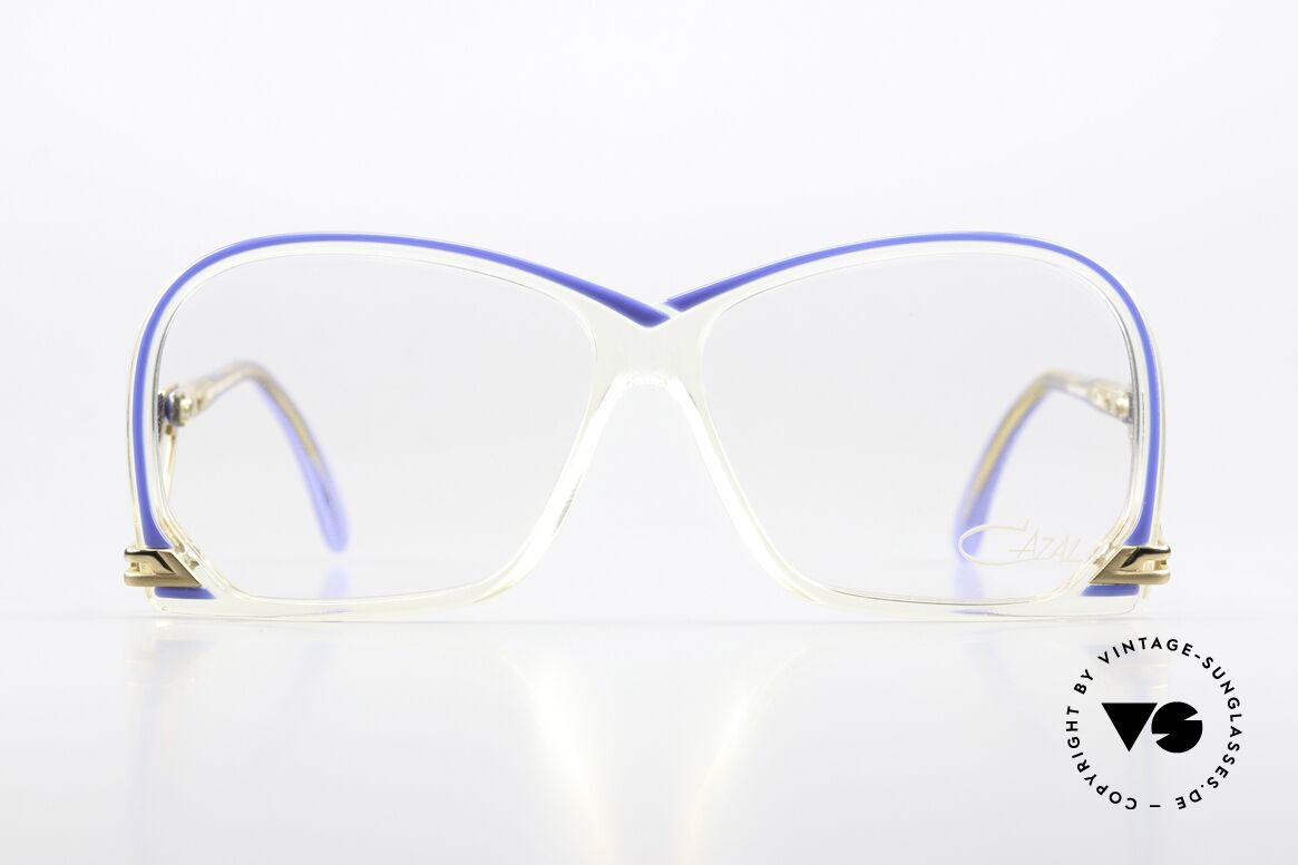 Cazal 174 Hingucker Brille Damen 80er, schwungvoller Rahmen mit zauberhaften Bügeln, Passend für Damen