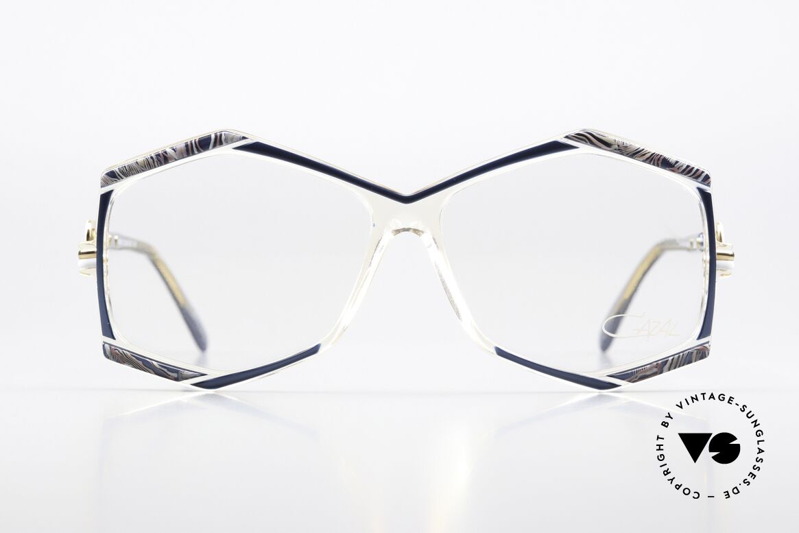 Cazal 180 Designerbrille Von 1987, klarer Rahmen mit tollen ungewöhnlichen Farben, Passend für Damen