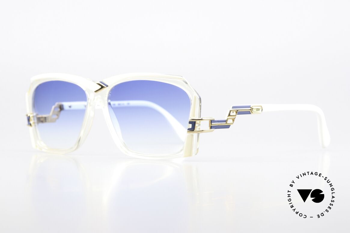 Cazal 191 Designer Sonnenbrille 1984, transparent-weiss-gold (typisch für 100er Serie), Passend für Herren und Damen
