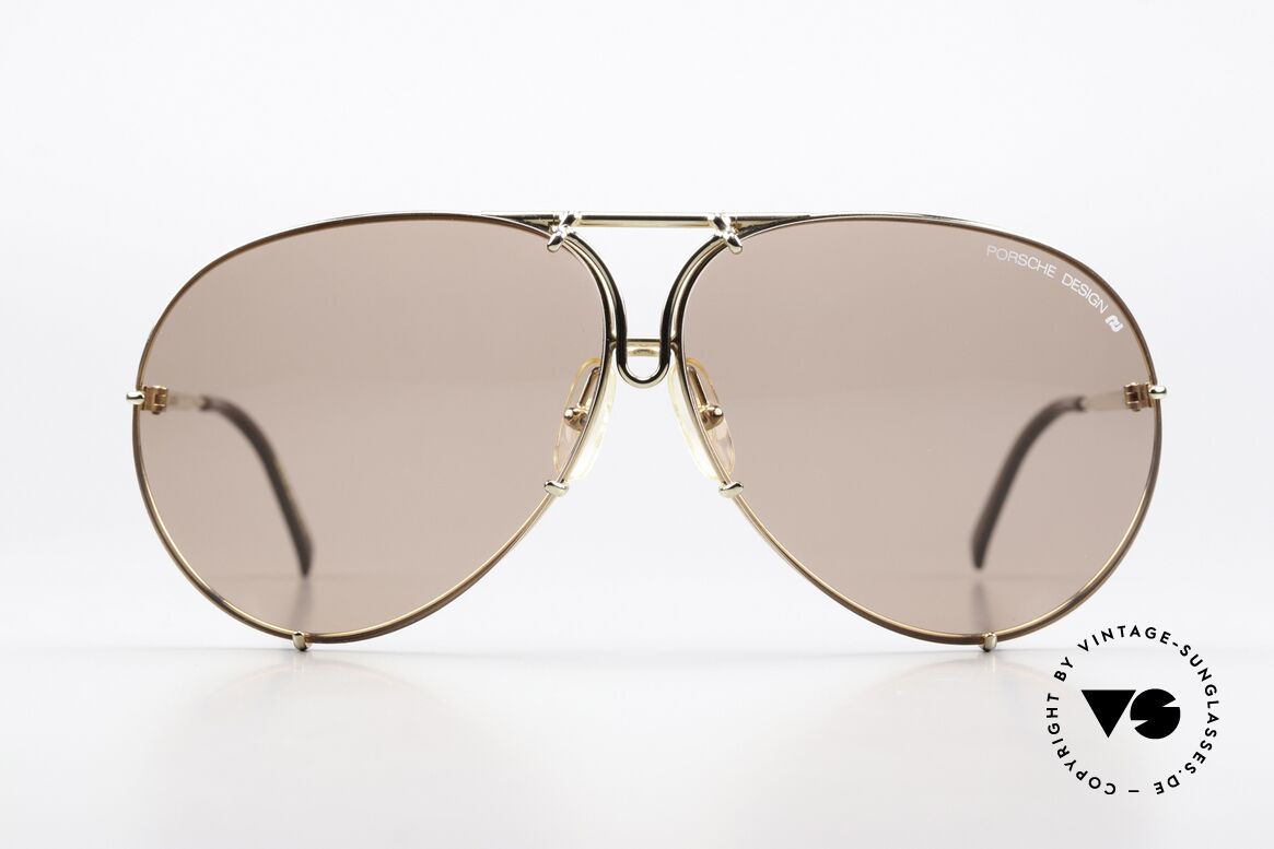 Porsche 5621 Übergroße 80er Sonnenbrille, die 1980er Legende mit dem Wechsel-Mechanismus, Passend für Herren