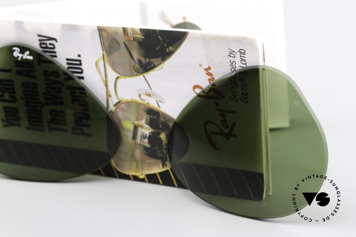 Ray Ban Aviator 62mm Lenses B&L USA Sonnengläser RB3, Mineralgläser mit der legendären "B&L"-Gravur, Passend für Herren und Damen