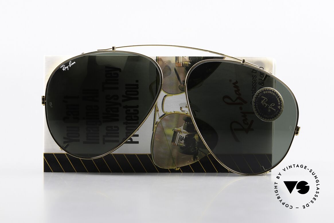 Ray Ban Aviator 62mm Clip-On Clip On 62mm Mit G15 Glas, passend für Outdoors II, Large M. II, Schooter II, Passend für Herren und Damen