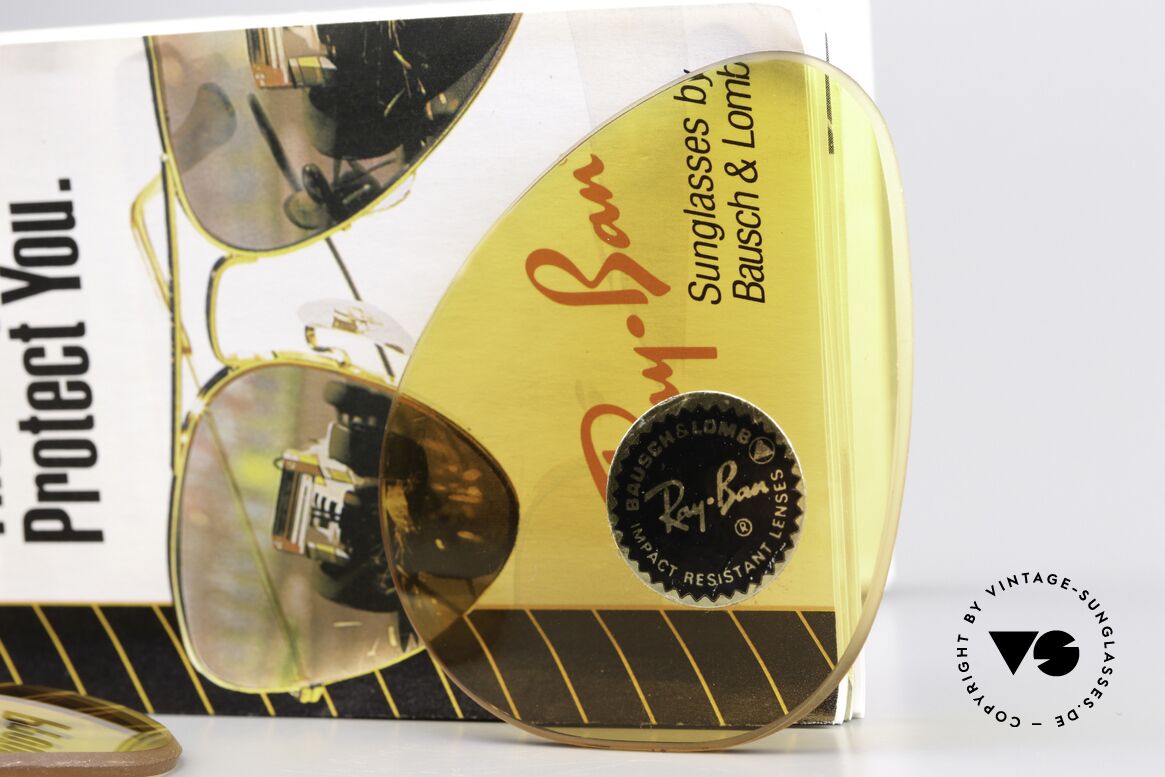 Ray Ban Aviator 58mm Lenses Changeable Ambermatic 58mm, Mineralgläser mit der legendären "B&L"-Gravur, Passend für Herren und Damen